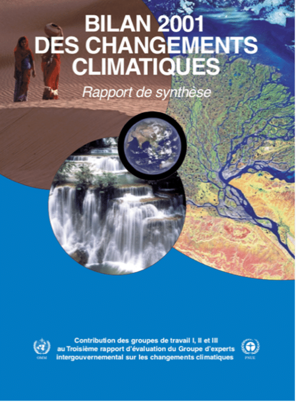 ADIMAS | page de garde rapport du GIEC, changement climatique 2001