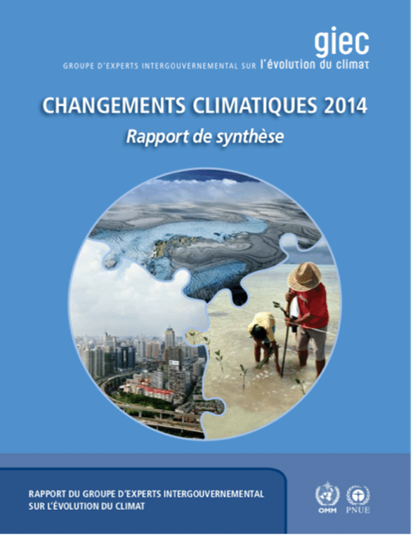 ADIMAS | page de garde rapport du GIEC, changement climatique 2014 rapport complet