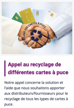 ADIMAS | Appel au recyclage de différentes cartes à puce