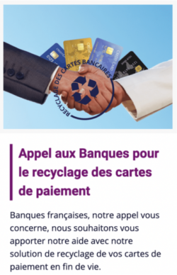 ADIMAS | Appel aux Banques pour le recyclage des cartes de paiement